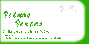 vilmos vertes business card