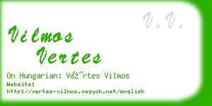 vilmos vertes business card